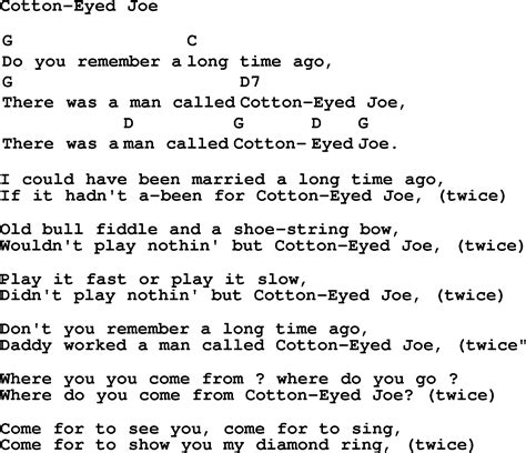 cotton eye joe lyrics racist